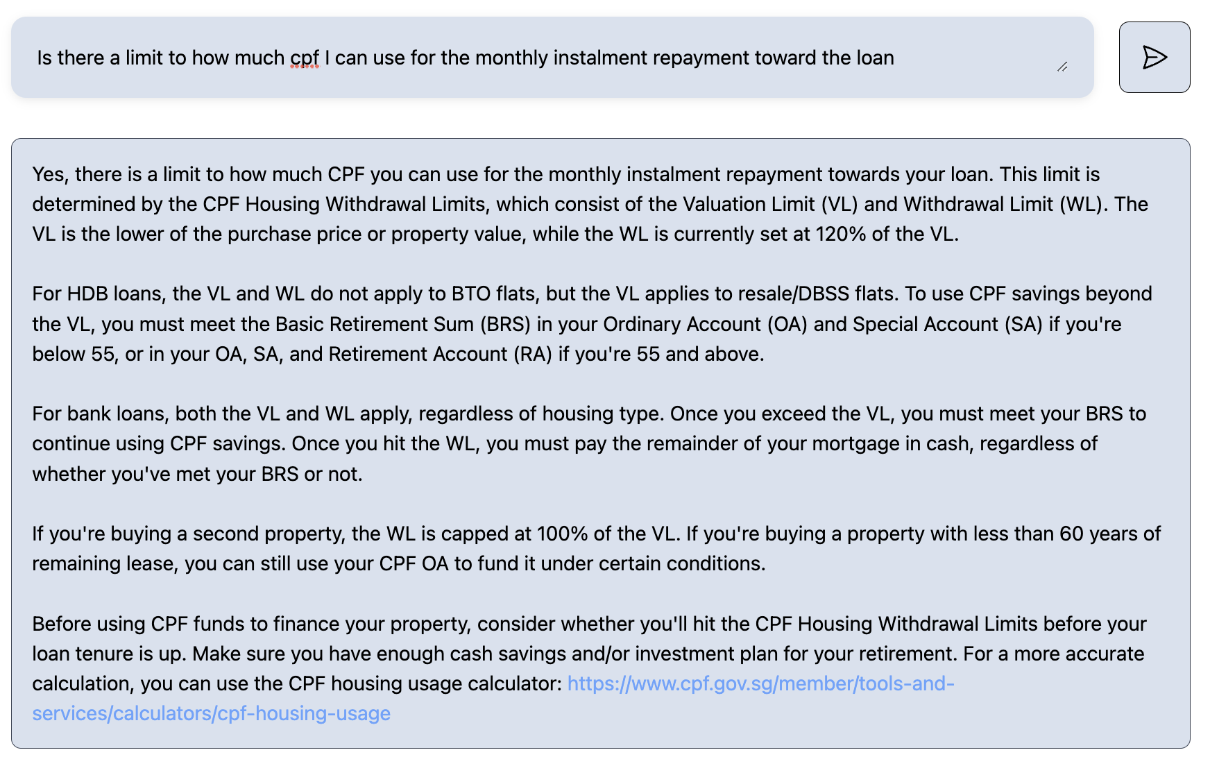 Delves deeper into the limitations of using CPF for both HDB and bank loans